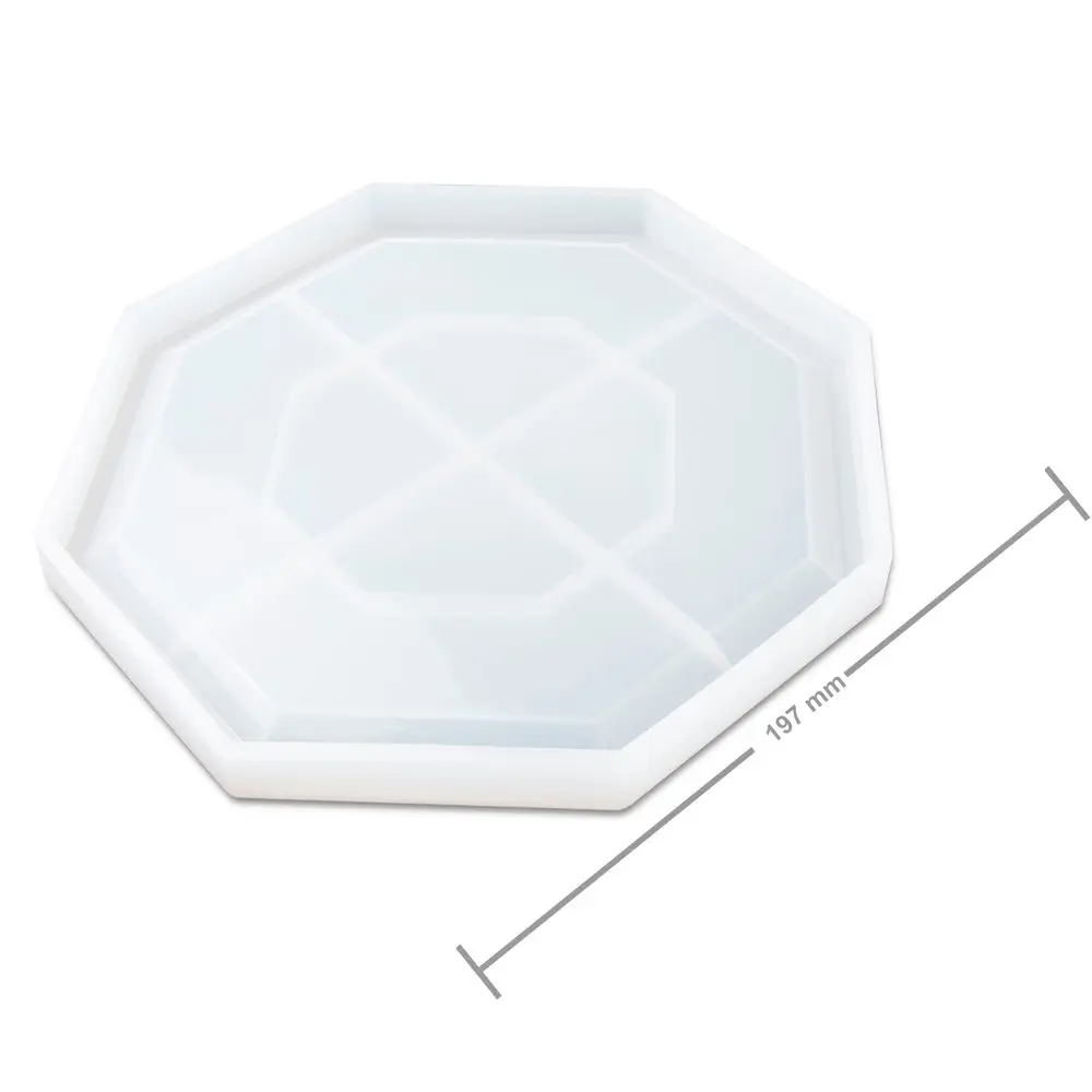 Manumi Silikonová forma na odlévání křišťálové pryskyřice podtácek oktagon 197x197x15mm -
