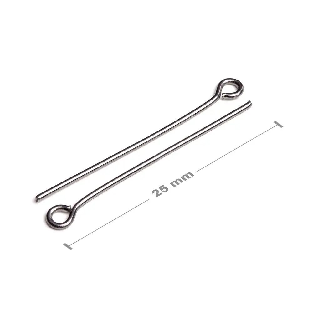Ketlovací očkové jehly z chirurgické oceli 316L 25 mm -