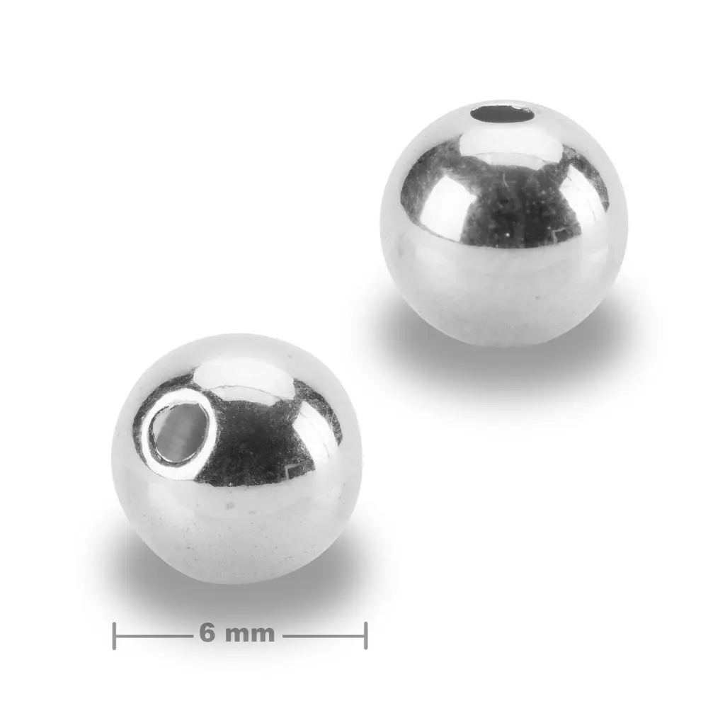 Stříbrný korálek 6 mm -