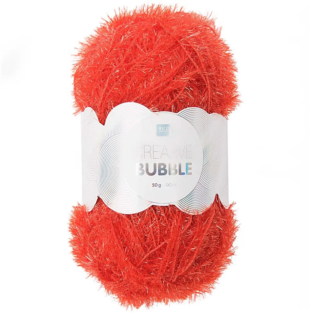 Rico design háčkovací příze na výrobu žínek Creative Bubble odstín 006 červená -