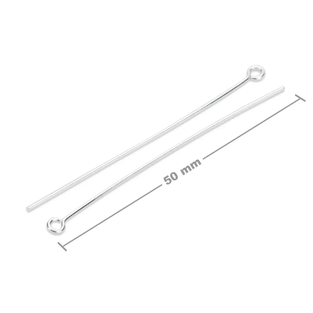 Stříbrná očková ketlovací jehla 50 x 0,8 mm -
