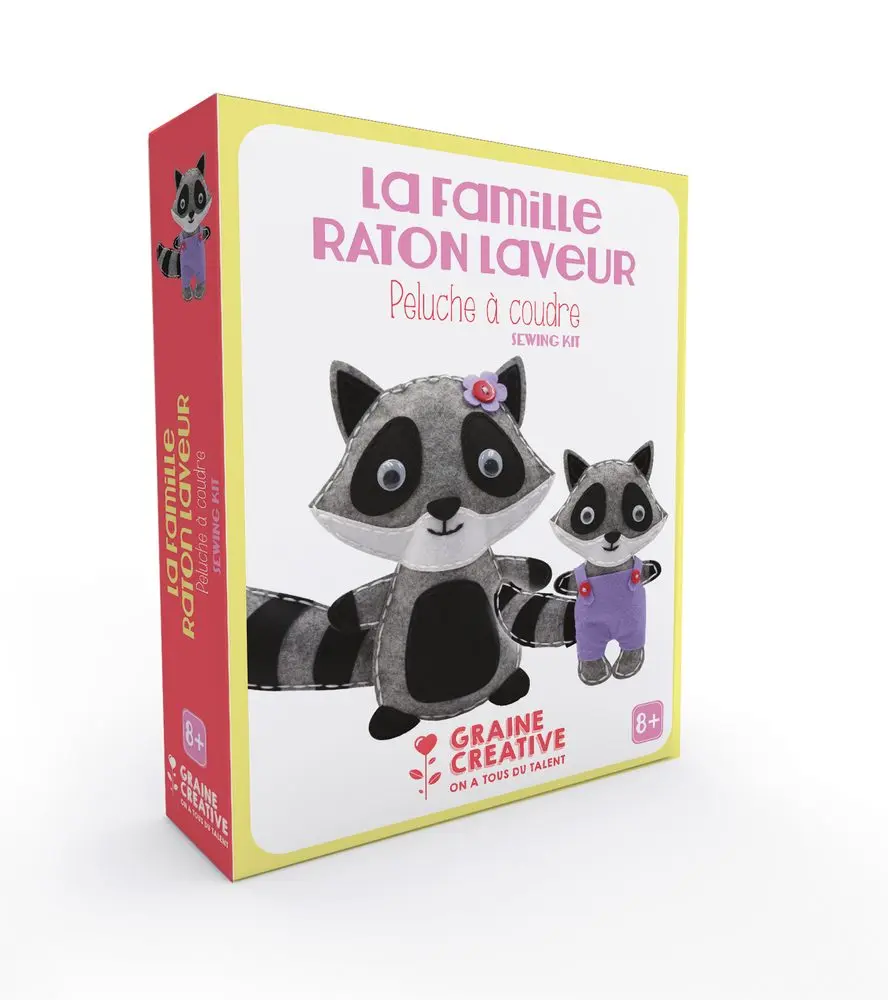 Graine Creative Kreativní sada na šití mývalí rodina -