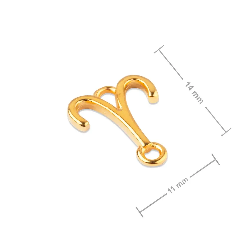 Manumi spojovací díl Beran 14x11 mm pozlacený - 1 ks
