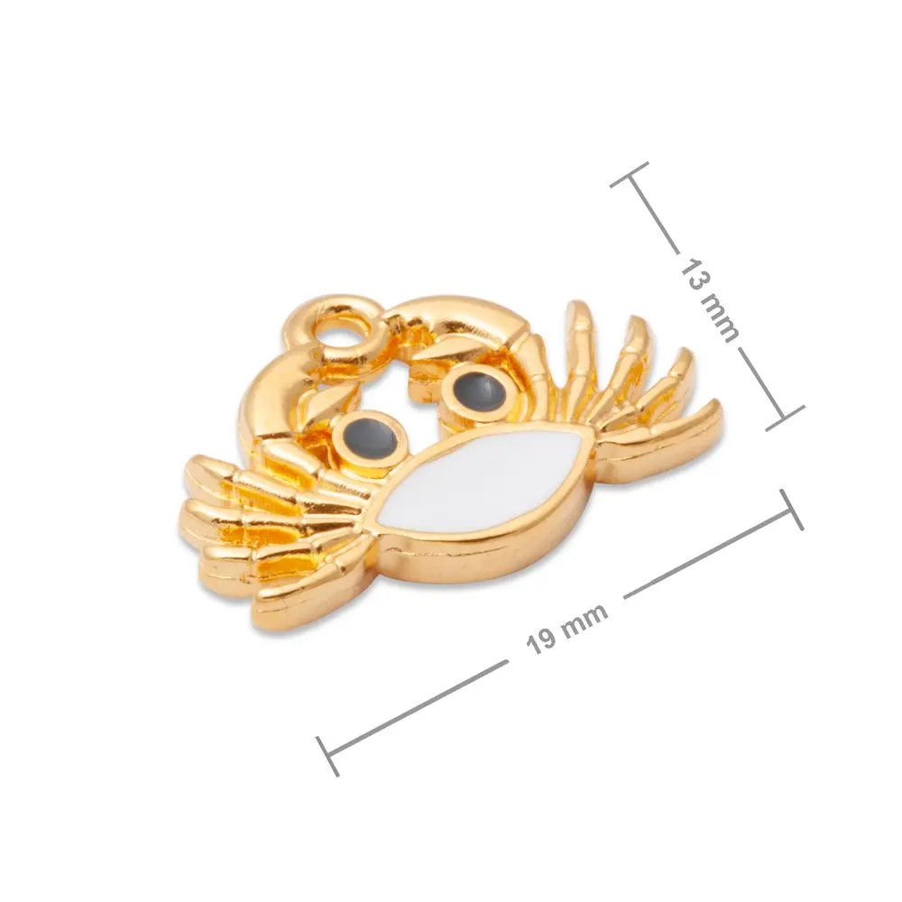 Manumi přívěsek krab 19x13 mm pozlacený - 1 ks
