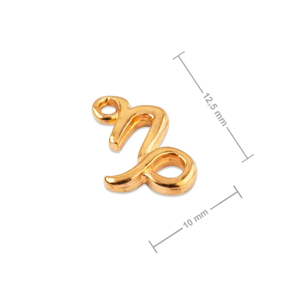 Manumi spojovací díl Kozoroh 12,5x10 mm pozlacený - 1 ks