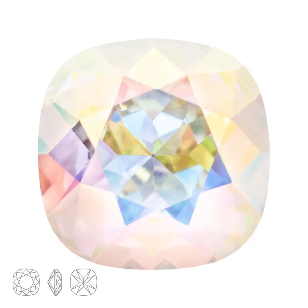 Preciosa MC kámen oblý čtverec MAXIMA 10x10 mm Crystal AB - 1 ks