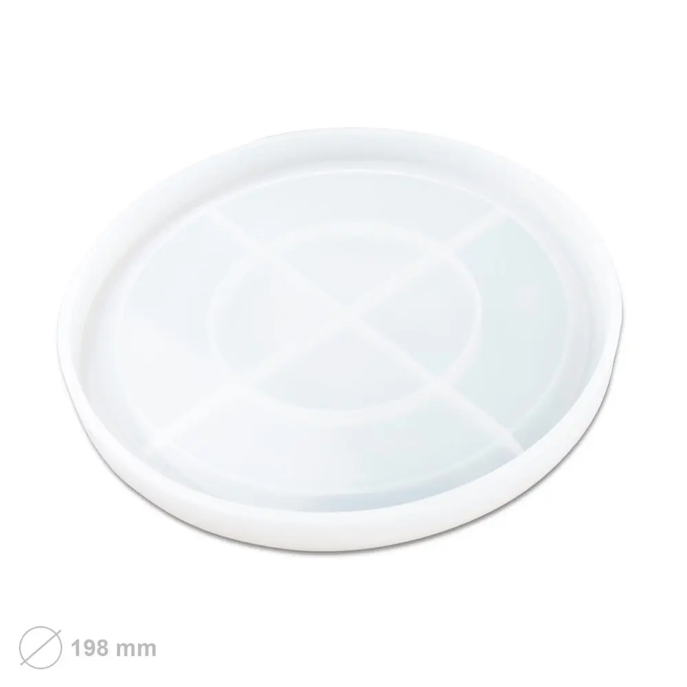Manumi Silikonová forma na odlévání křišťálové pryskyřice kulatý podtácek 198x15mm - 3 ks