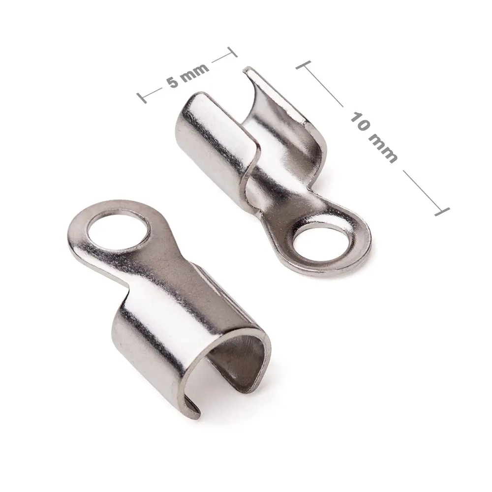 Zamačkávací koncovka z chirurgické oceli 316L 10x5 mm - 60 ks