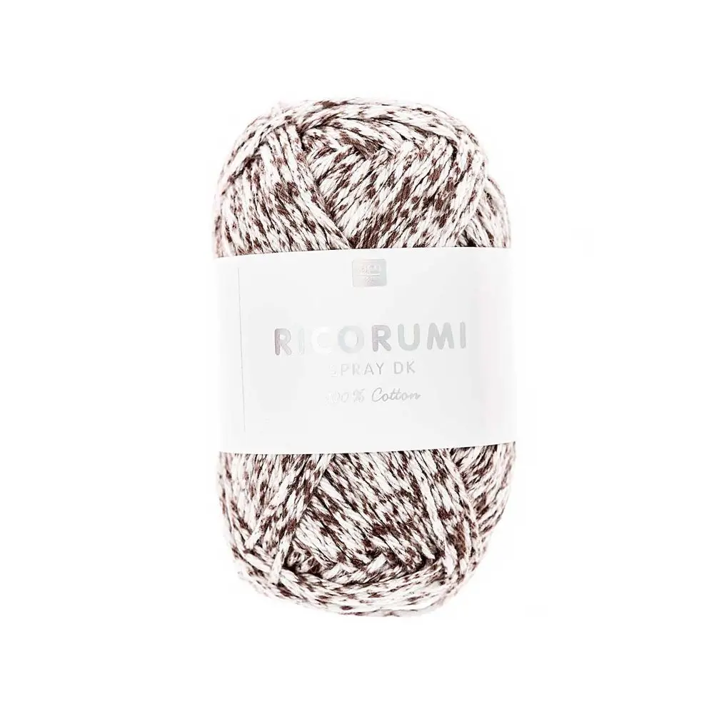 Rico Design Háčkovací příze Ricorumi Spray odstín 009 hnědá - 3 ks