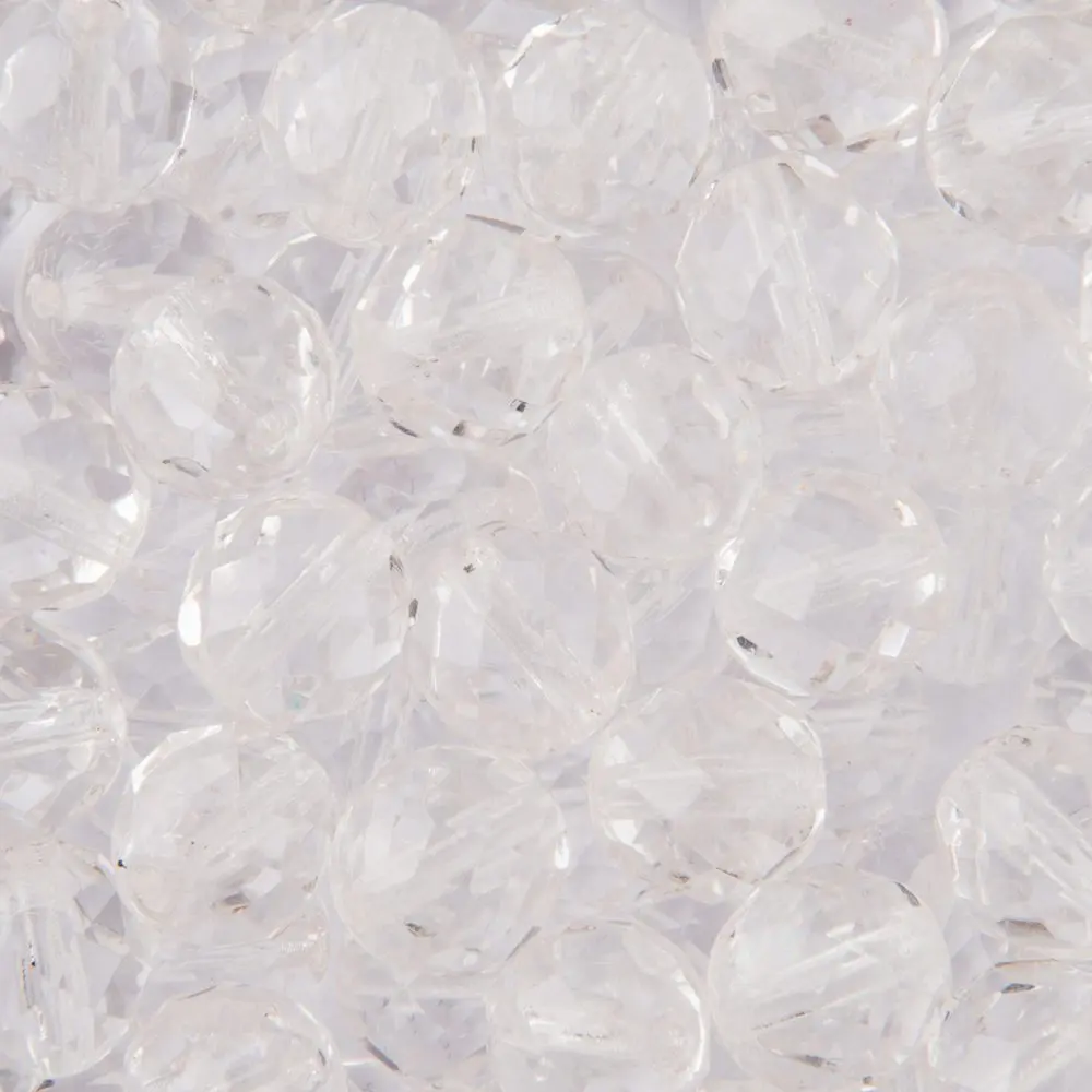 Manumi české broušené korálky 10 mm Crystal - 90 ks