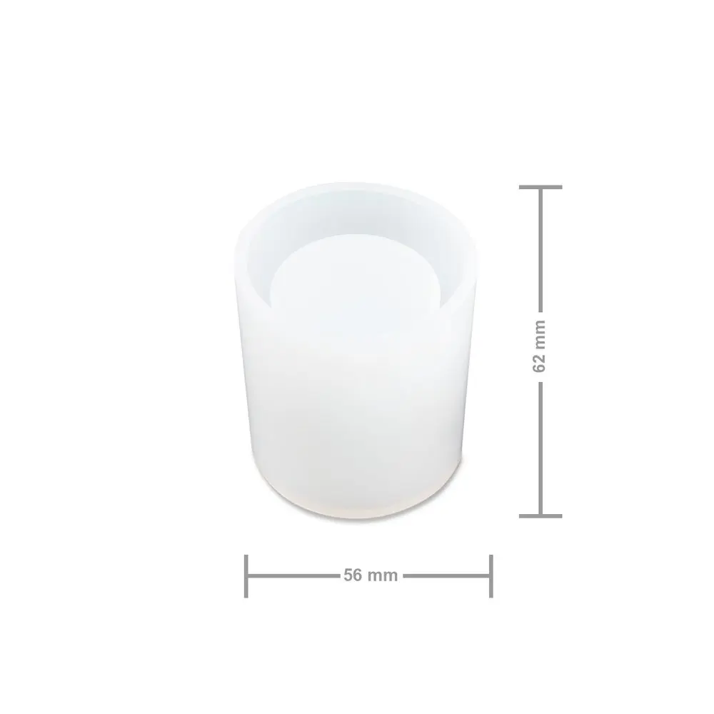 Manumi Silikonová forma na odlévání křišťálové pryskyřice kulatý stojánek na tužky 62x56x37mm - 3 ks