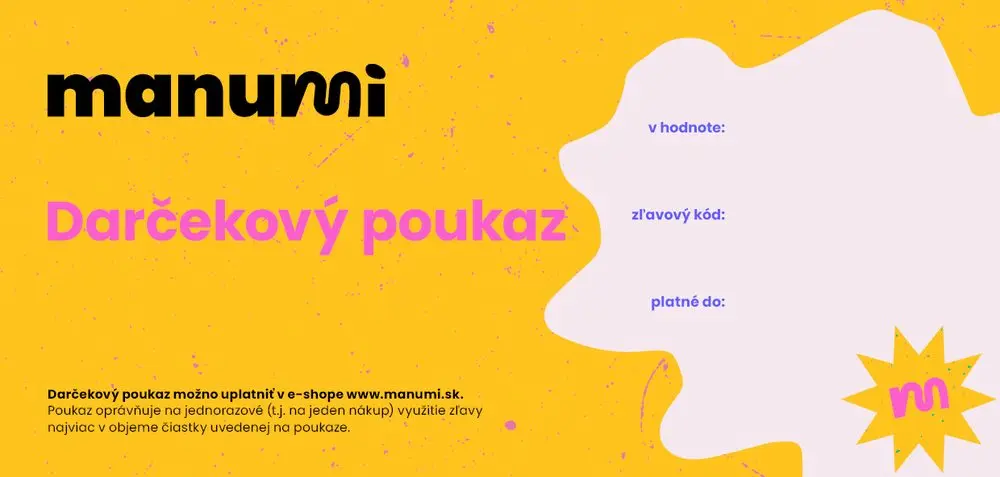 Darčekový poukaz pro Manumi.sk €20 - 1 ks