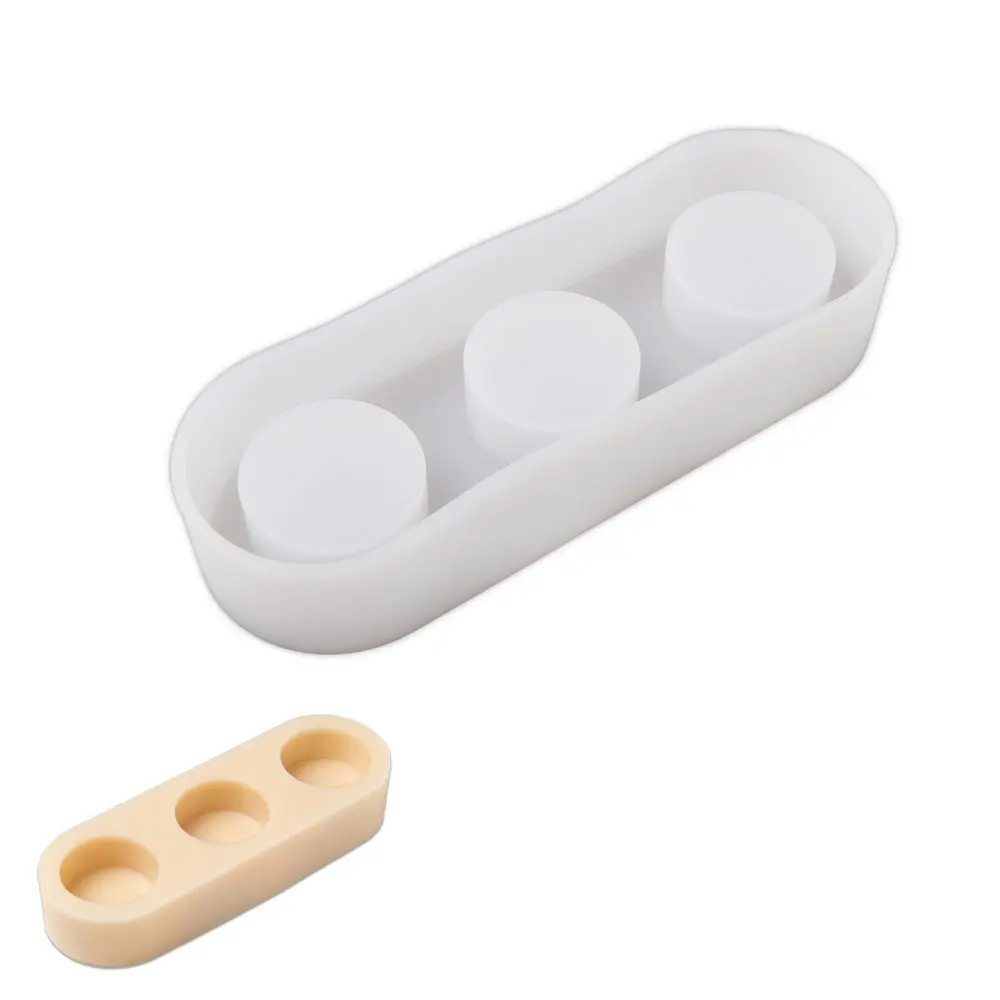 Manumi Silikonová forma na stojan pro 3 čajové svíčky 190x60x30mm -