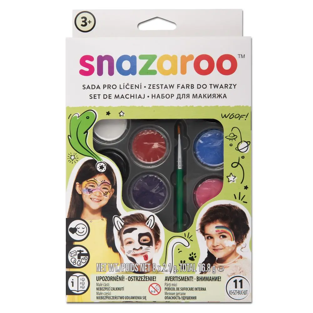 Snazaroo sada barev na obličej zelená - 3 sady