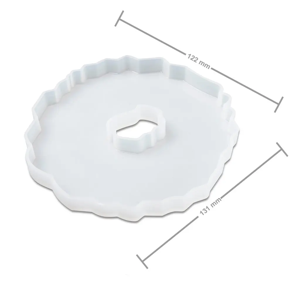 Manumi Silikonová forma na odlévání křišťálové pryskyřice podtácek 131x122x12mm -