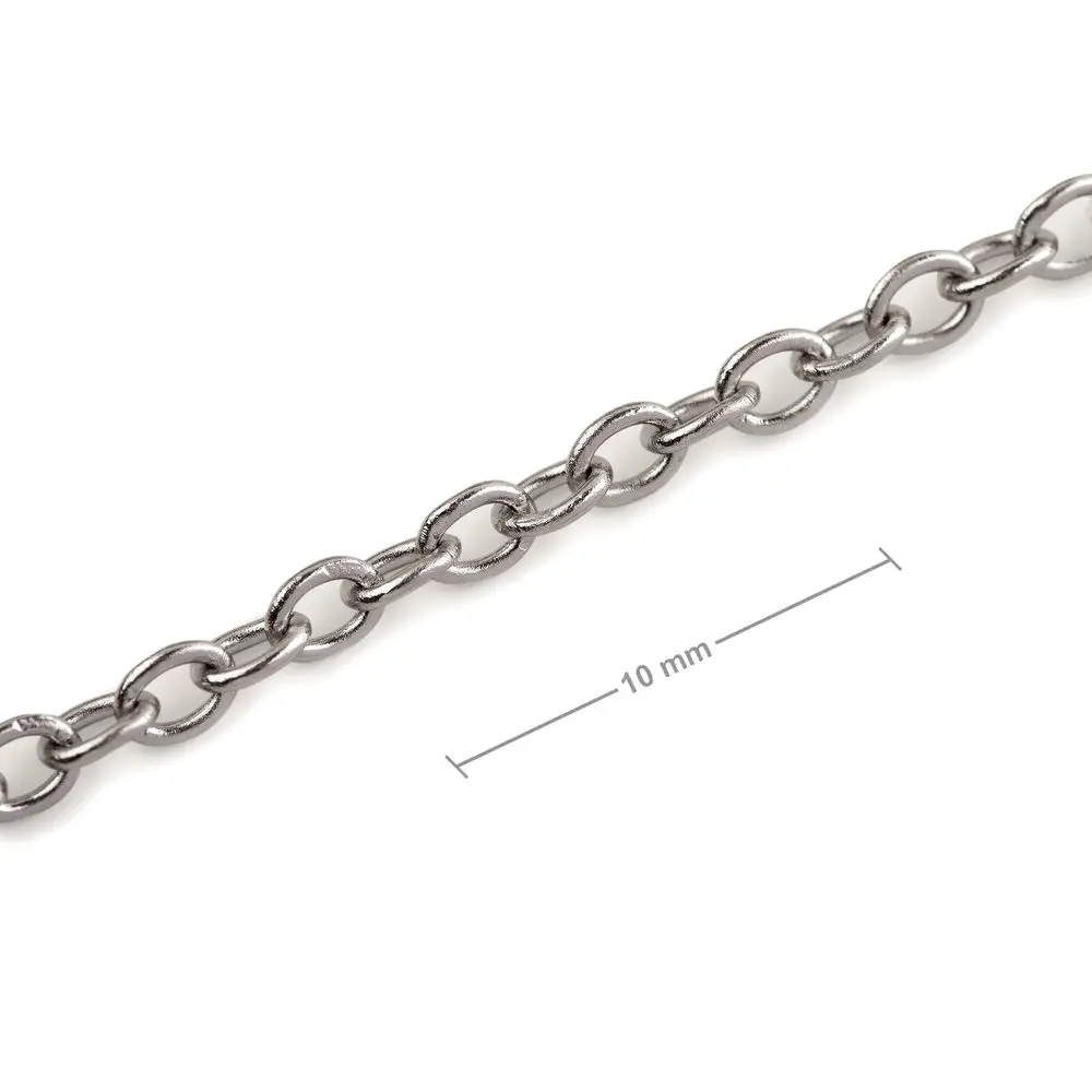 Bižuterní řetízek z chirurgické oceli v metráži s 2 mm okem - 5 m