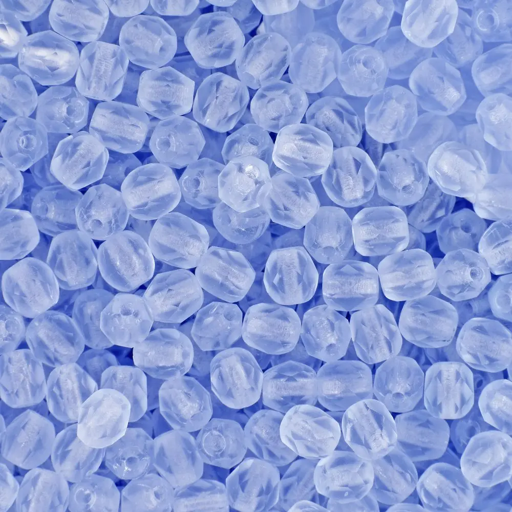 Manumi české broušené korálky 4 mm Matte Light Sapphire - 45 ks