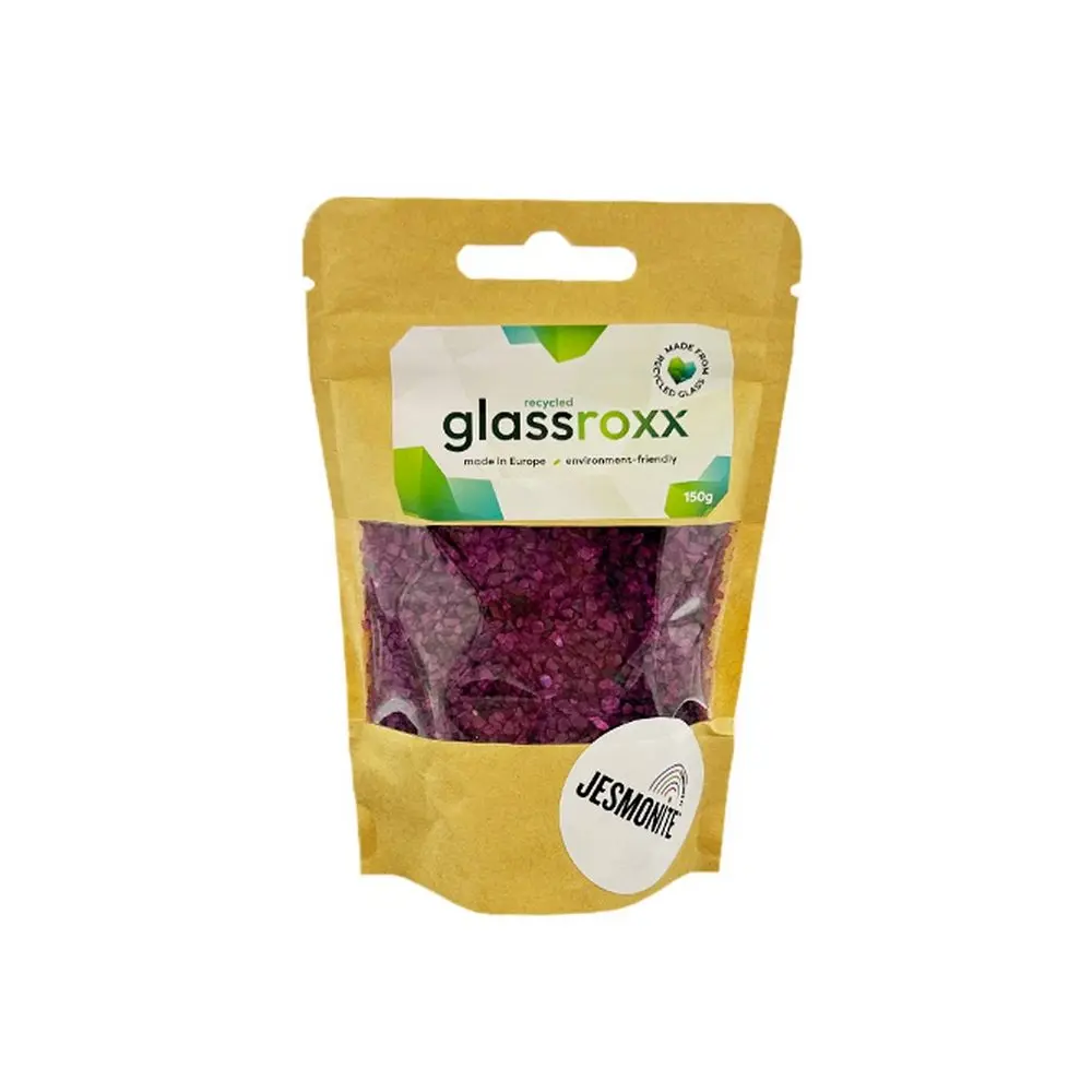 Jesmonite skleněné kamínky GlassRoxx levandulové 150 g - 1 ks