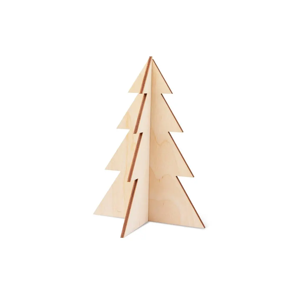 Dřevěný výřez skládací stromek 15cm - 3 ks