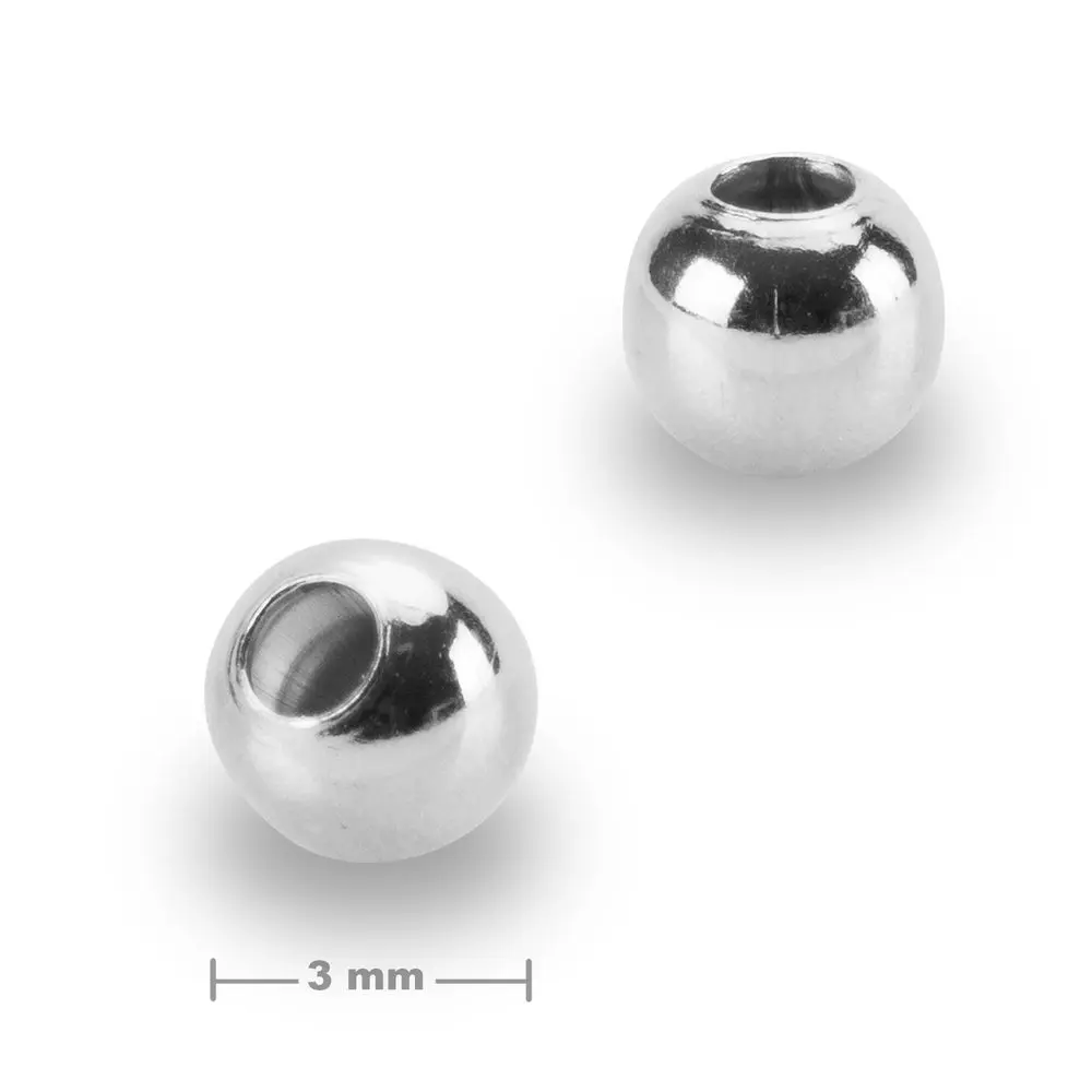 Stříbrný korálek 3 mm -