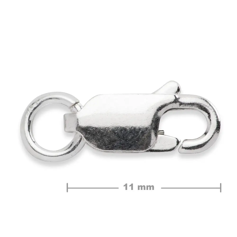 Stříbrná karabinka 11 mm -