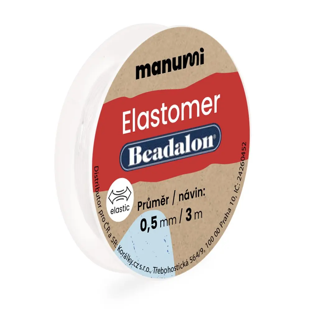 Beadalon elastomer 0,5 mm/3m - 1 ks