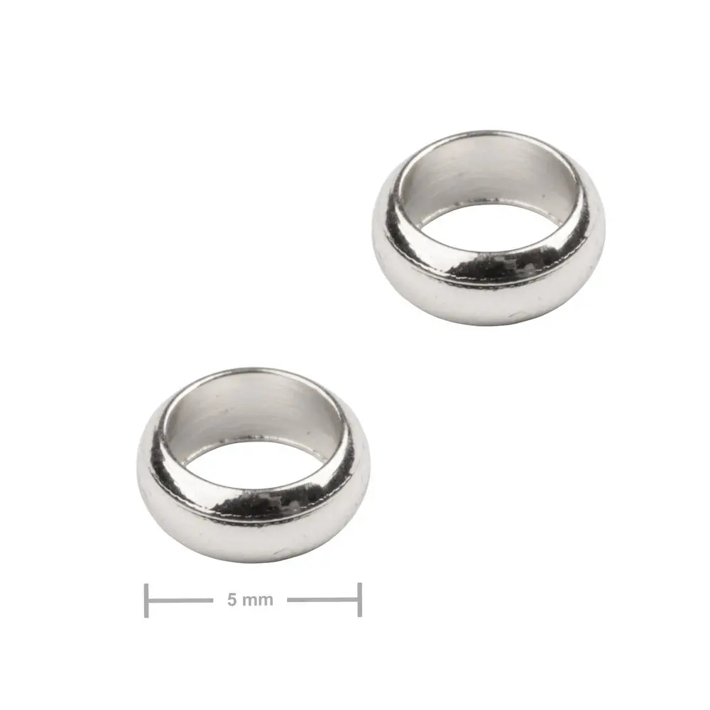 Distanční kroužek z chirurgické oceli s velkým průtahem 5 mm - 8 ks