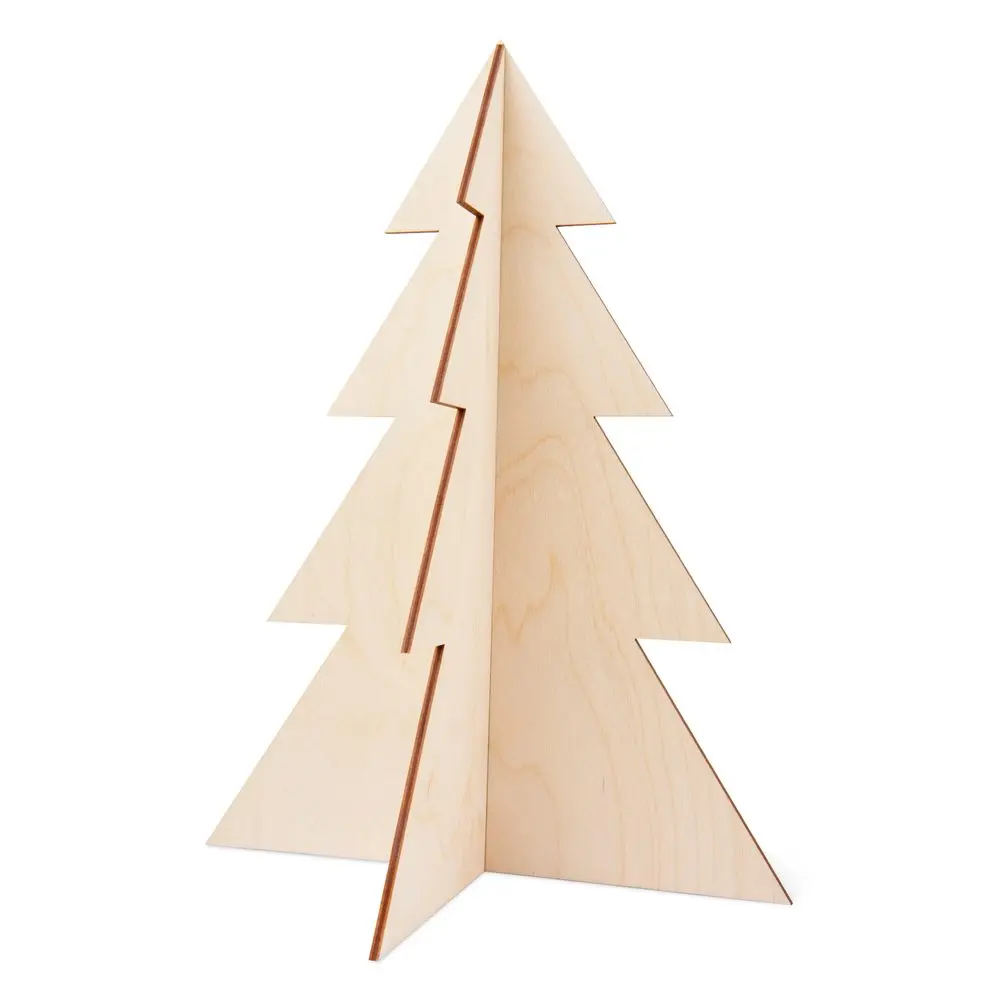 Dřevěný výřez skládací stromek 30cm - 3 ks