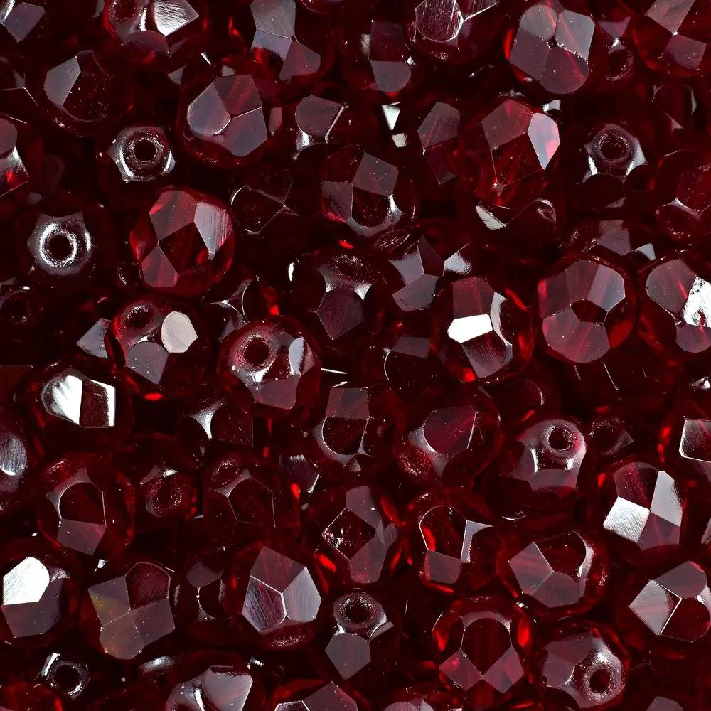 Manumi české broušené korálky 6 mm Ruby -