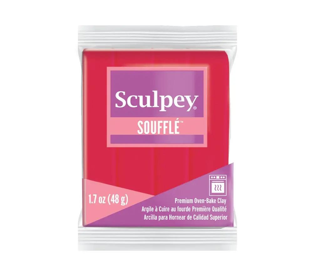 Sculpey SOUFFLÉ Raspberry růžová - 5 ks - 5 ks