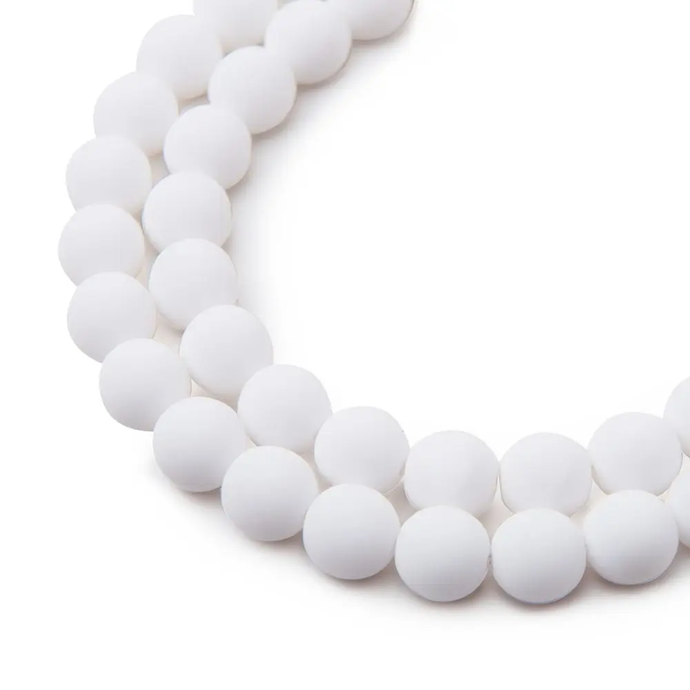 Estrela České mačkané korálky Estrela BONDELI 8 mm soft white - 22 ks
