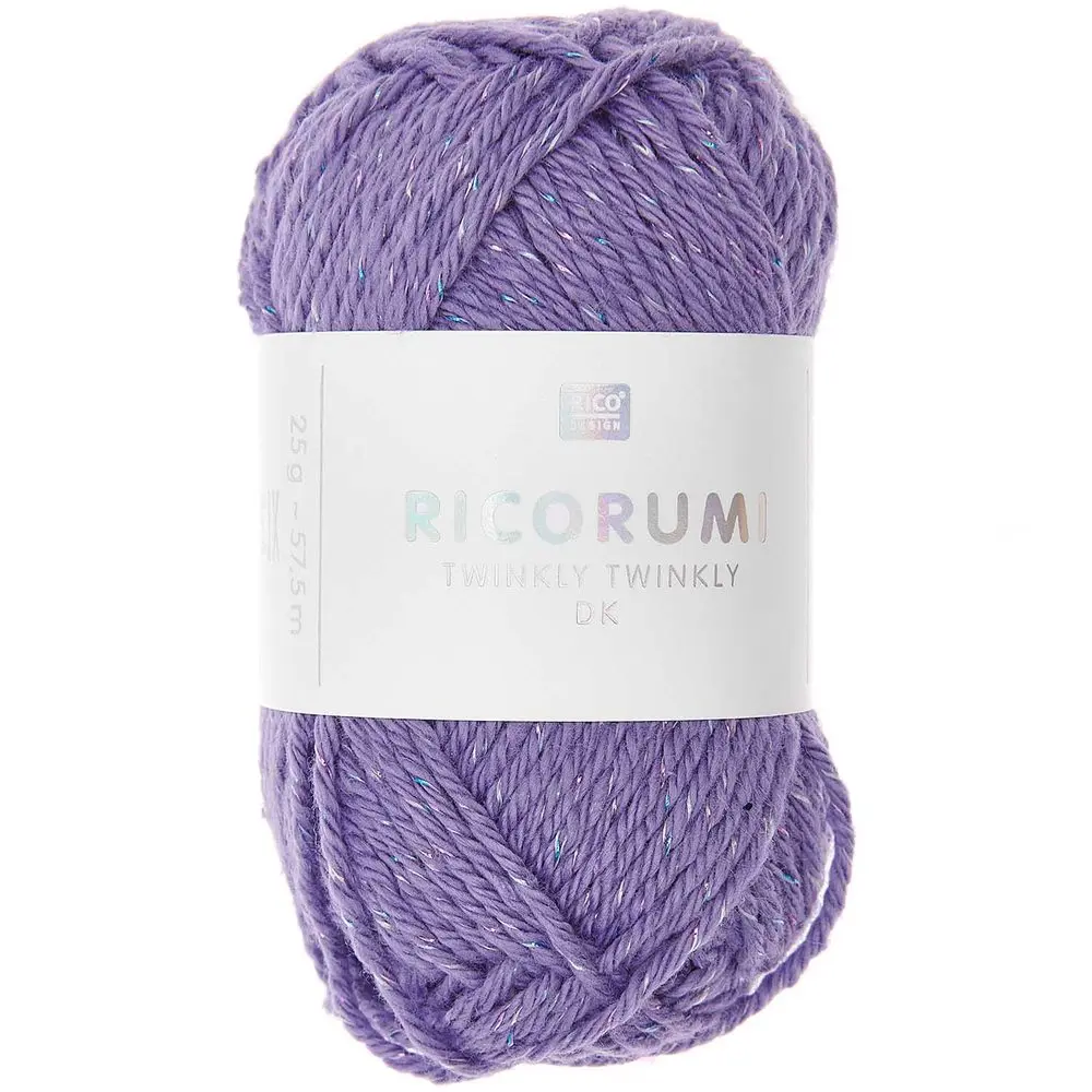 Rico Design Háčkovací příze Ricorumi Twinkly Twinkly odstín 011 fialová - 1 ks