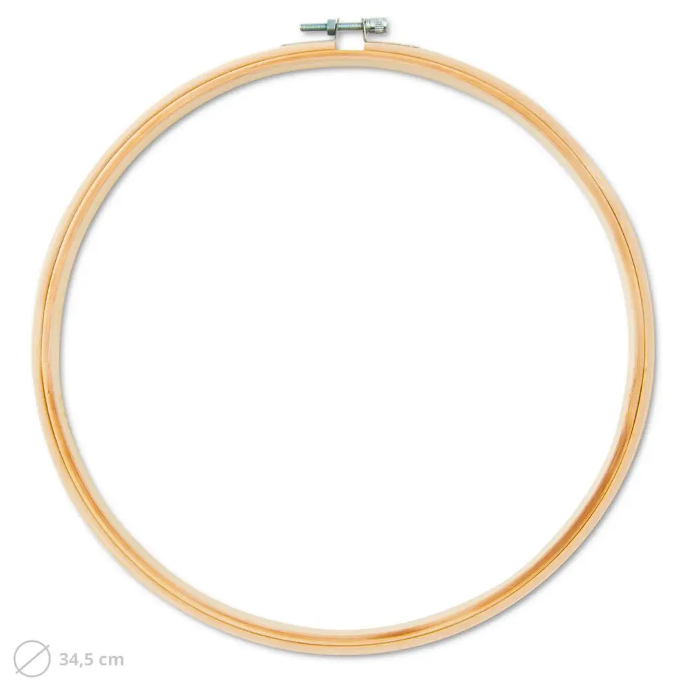 Dřevěný vyšívací kruh 34,5cm - 1 ks