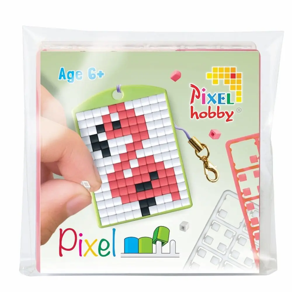 Pixelhobby Pixel klíčenka plameňák nebo papoušek - 1 ks