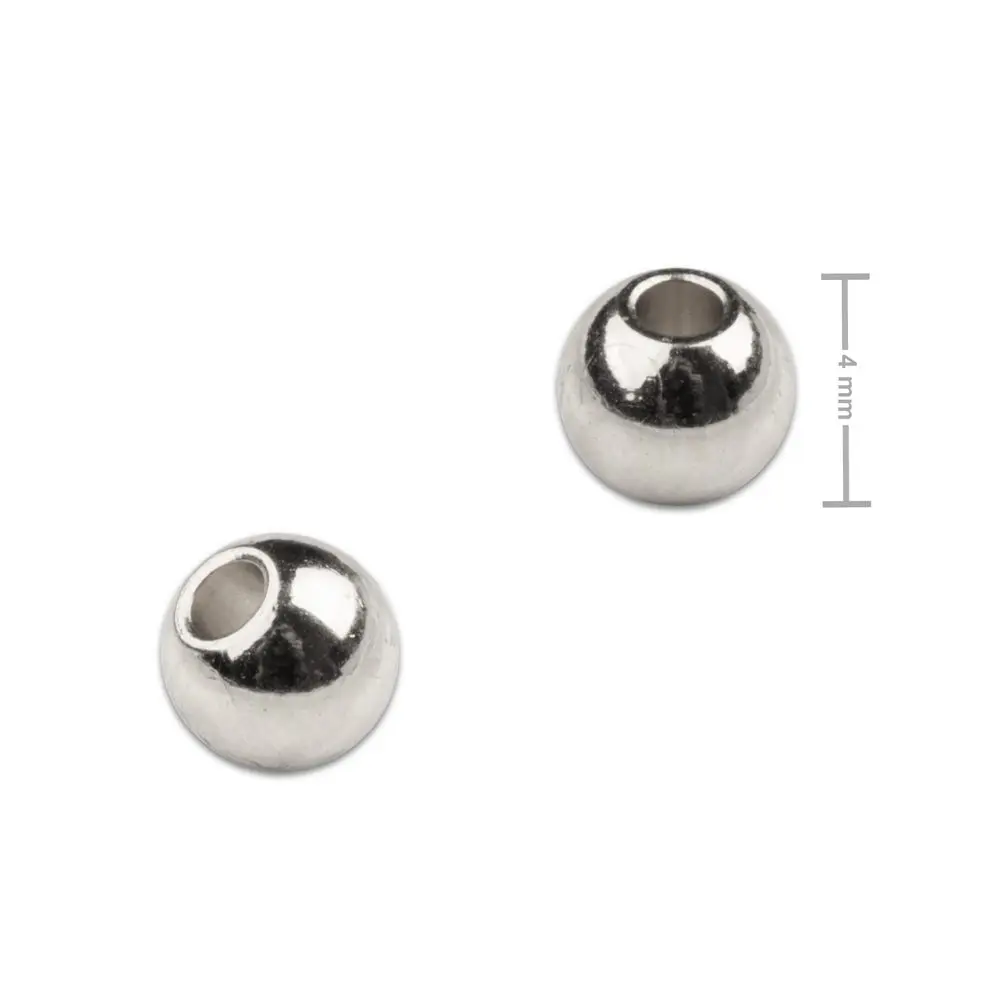 Korálek z chirurgické oceli 4 mm - 10 ks