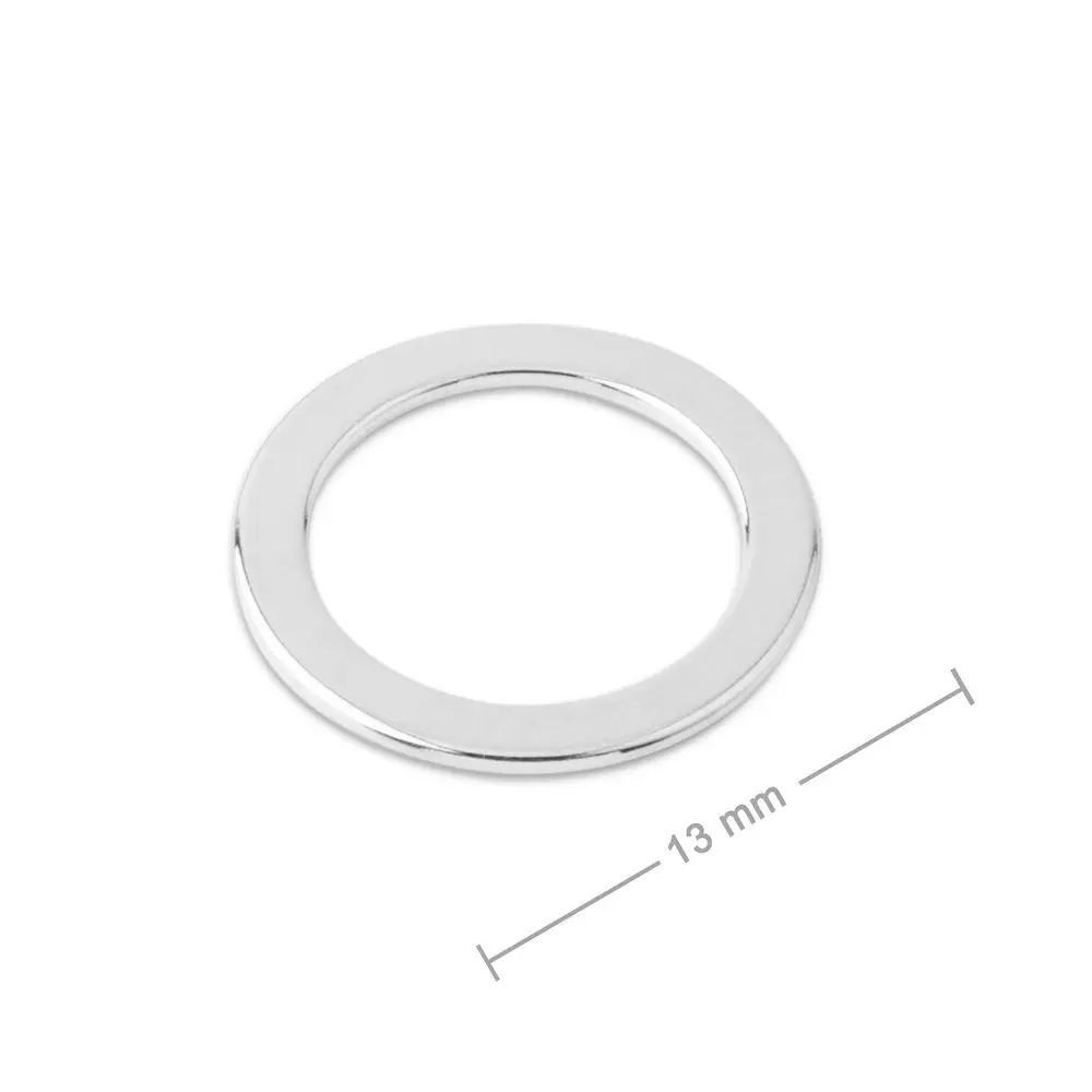Stříbrný spojovací díl kroužek 13 mm -