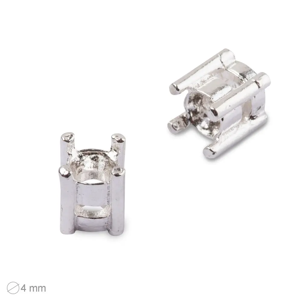 Krapnička kulatá ø4mm stříbrná -