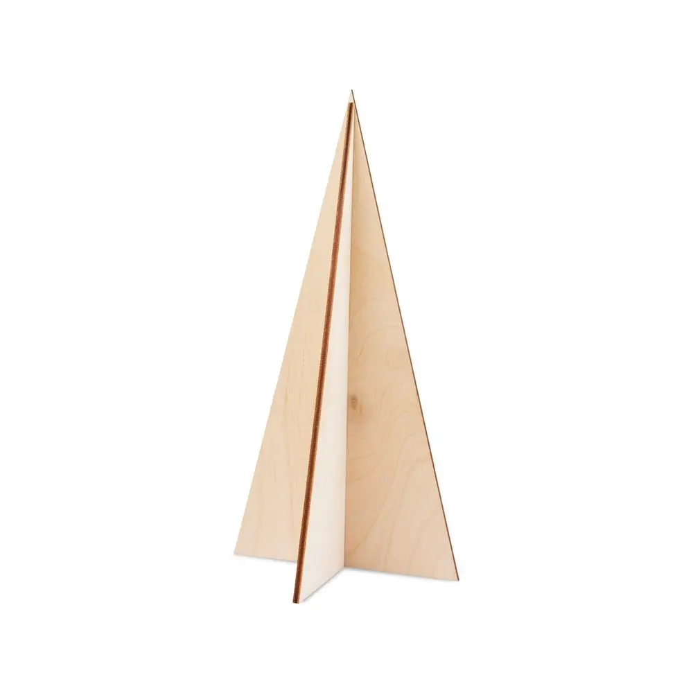Dřevěný výřez skládací stromek rovný 22,5cm - 3 ks