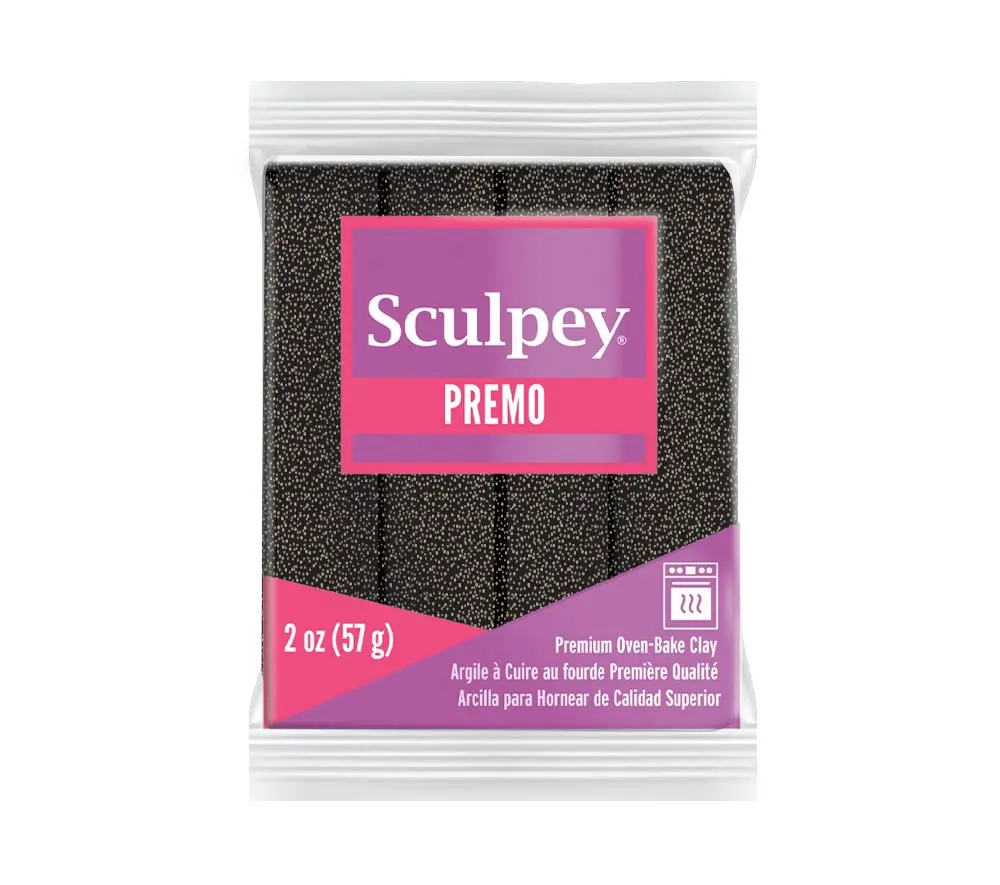 Sculpey PREMO Twinkle Twinkle černá s glitry - 5 ks - 5 ks