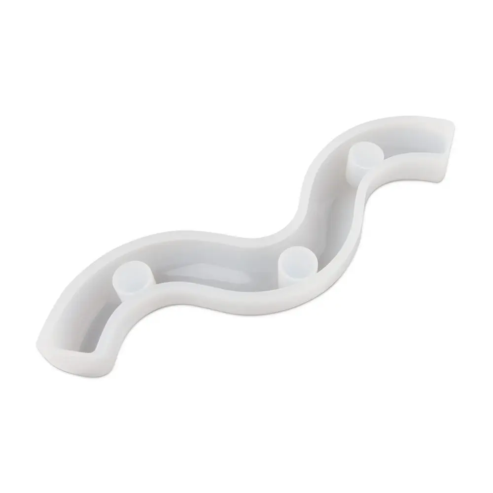 Manumi Silikonová forma na stojan pro 3 svíčky ve tvaru vlnky 280x90x35mm -