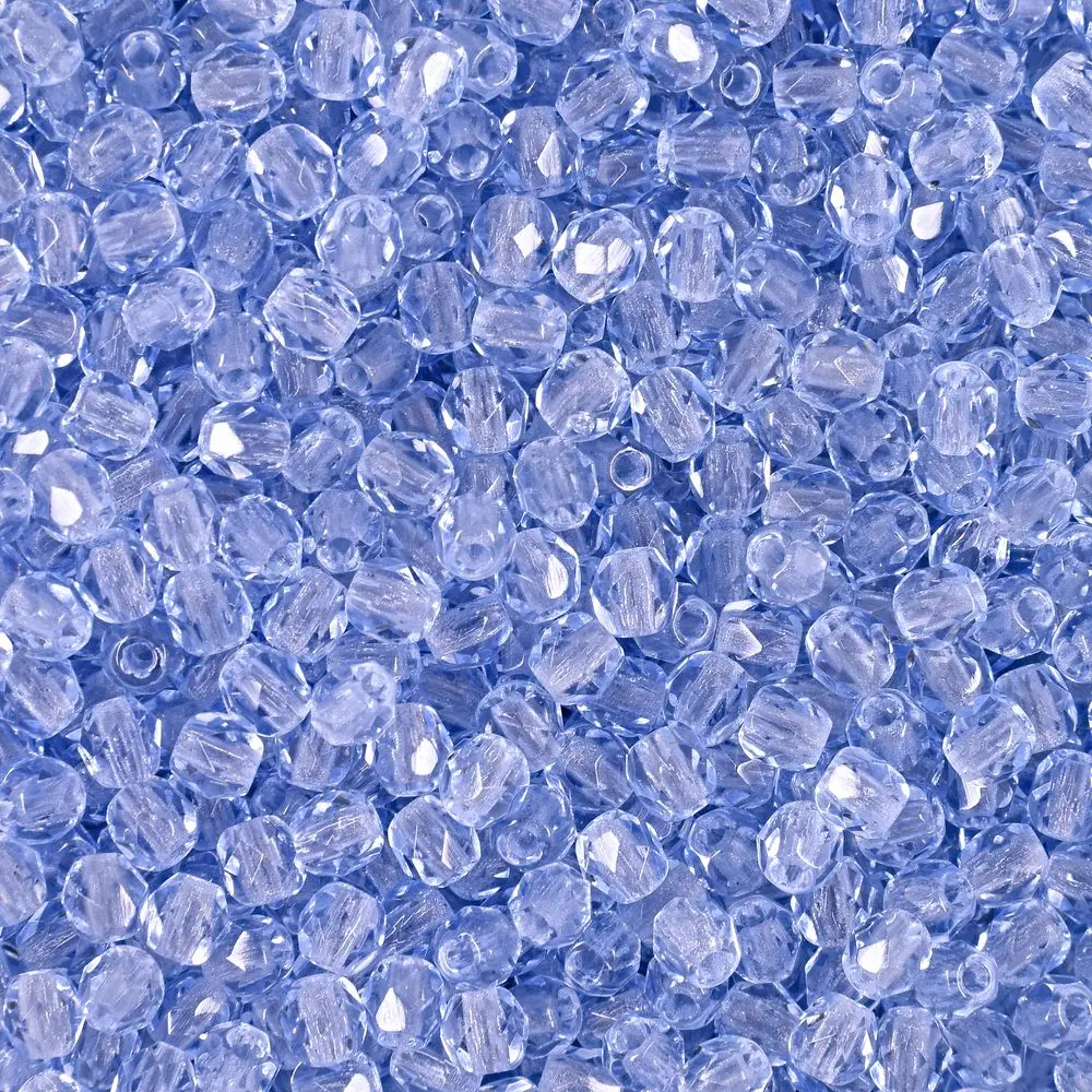Manumi české broušené korálky 3 mm Med Sapphire - 60 ks