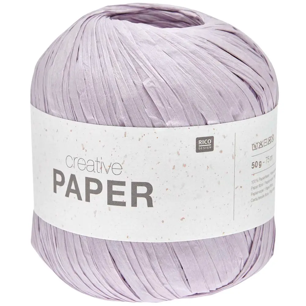 Rico design háčkovací papírová příze Creative paper odstín 005 fialová - 3 ks
