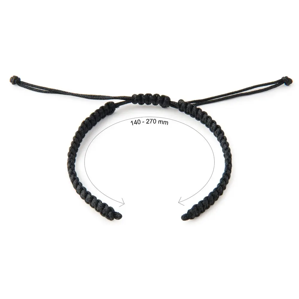 Nylonový základ na Shamballa náramky 145 mm černý - 10 ks