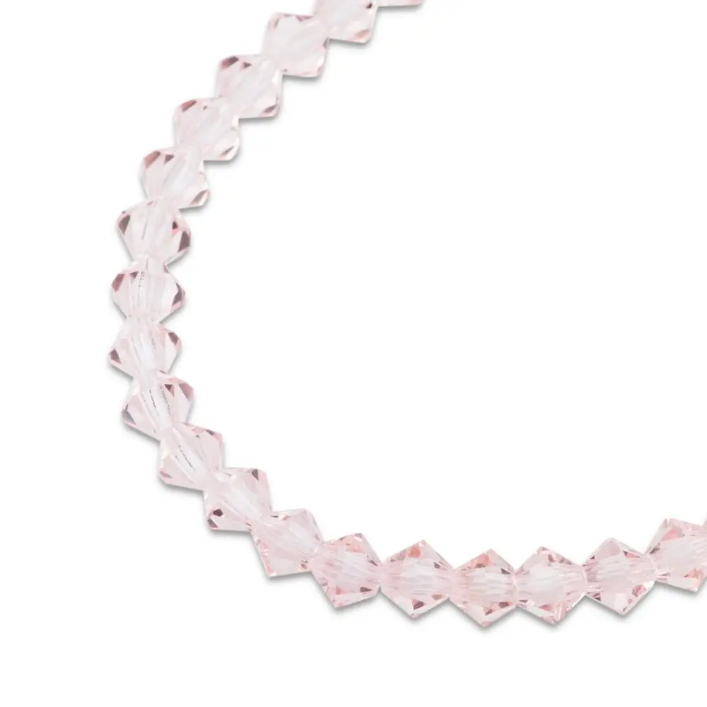Preciosa MC perle Rondelle 4 mm Light Rose - 90 ks