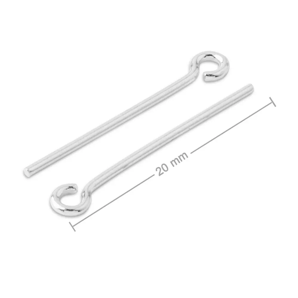 Stříbrná očková ketlovací jehla 20 x 0,8 mm -