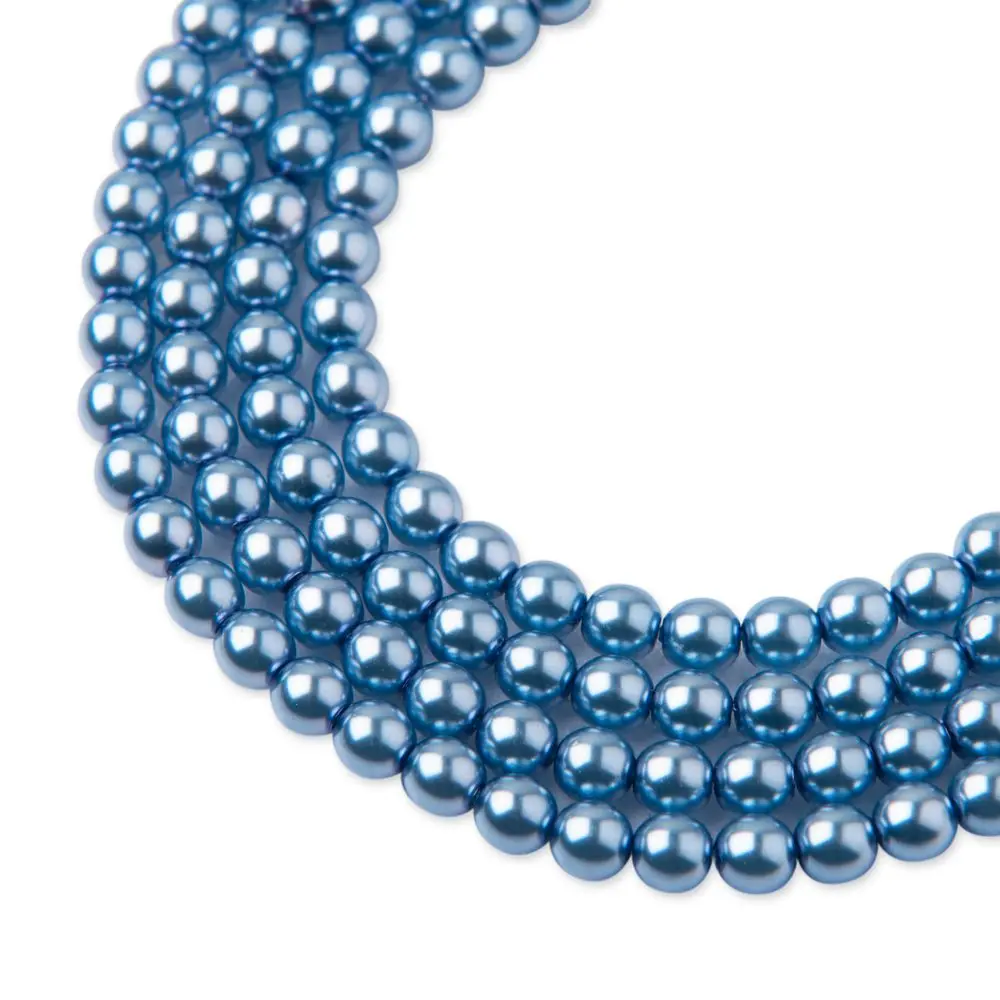 Manumi české voskové perle 4 mm Baby blue - 45 ks