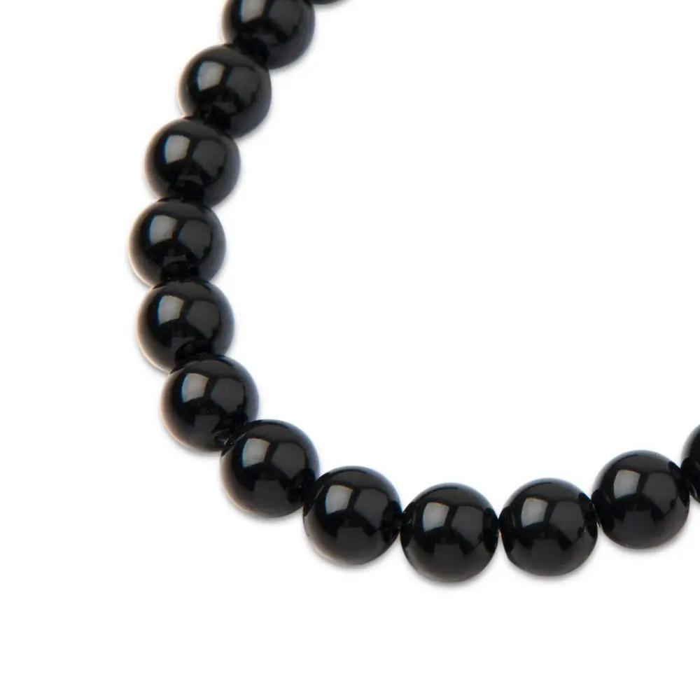 Preciosa kulatá perla MAXIMA 8 mm Crystal Magic Black - 45 ks