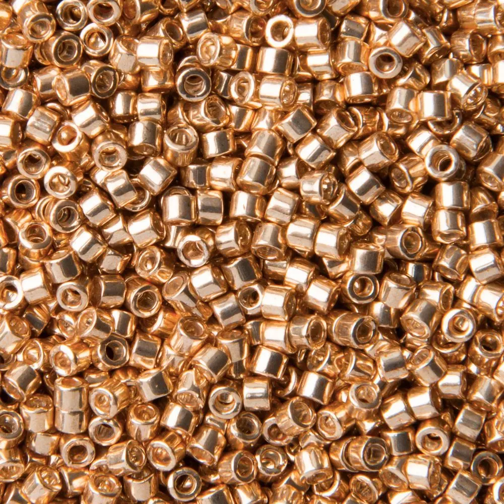 Miyuki Rokajlové korálky - Miyuki Delica 11/0 (DB-433) Galvanized Champagne - 15 g
