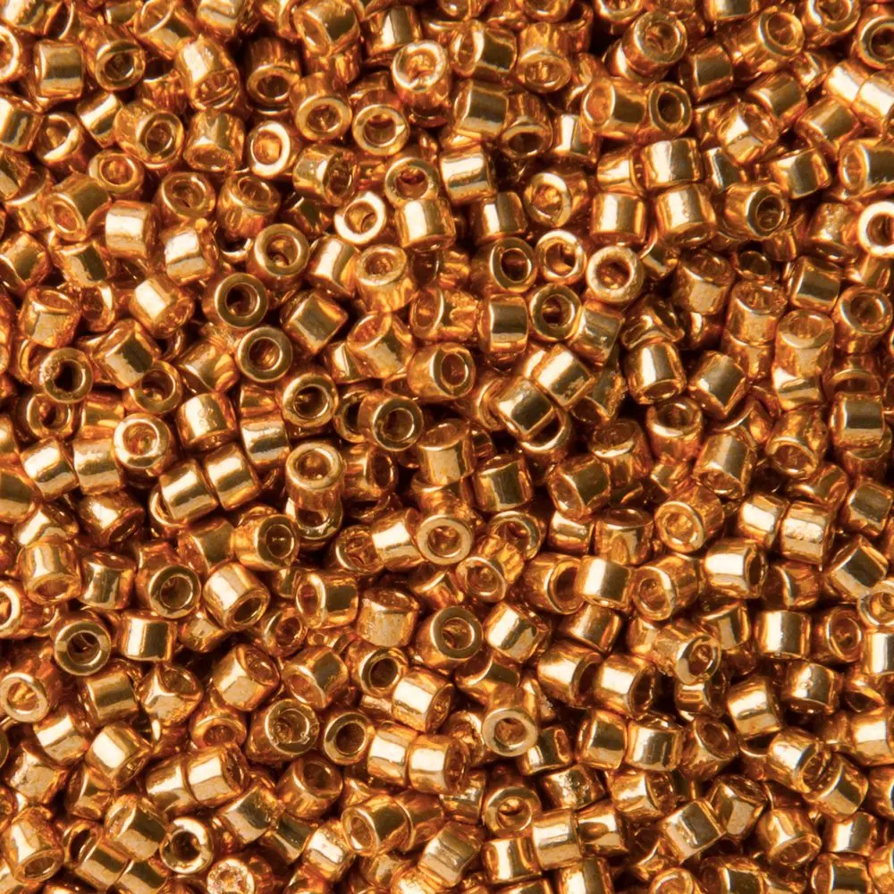 Miyuki Rokajlové korálky - Miyuki Delica 11/0 (DB-1833-50) Duracoat Galvanized Yellow Gold - 15 g