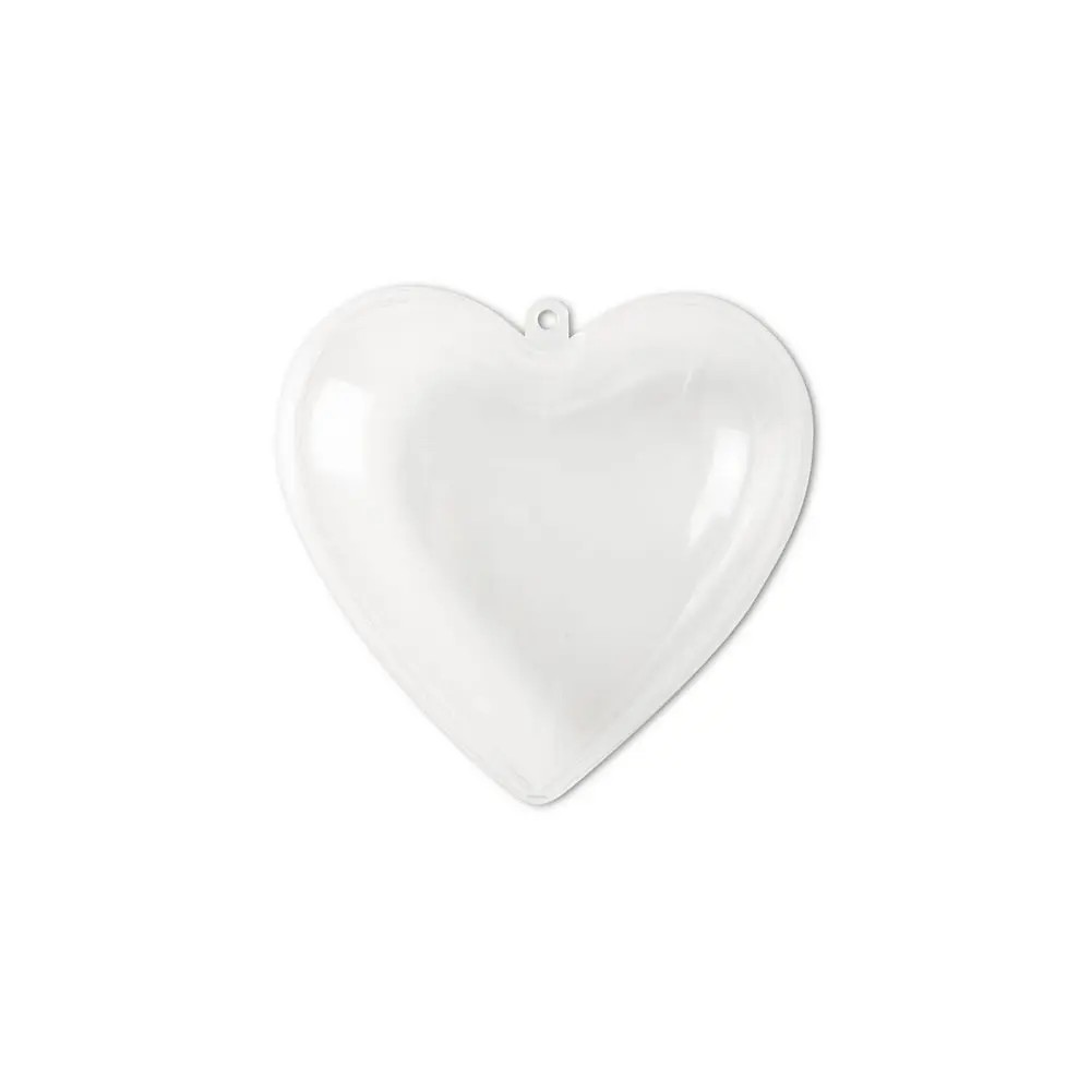 Dekorační průhledná ozdoba srdce 7,8x8cm -